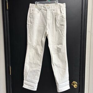 J. Crew Womens White Distressed Jeans Size 27 NWOT